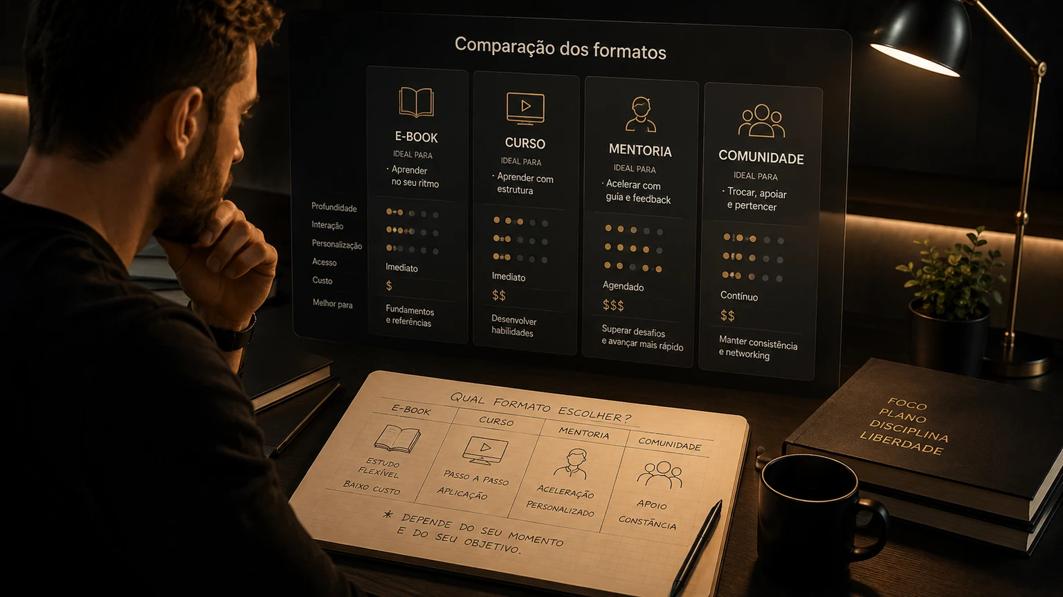 E-book, curso, mentoria ou comunidade: qual escolher? — imagem 1