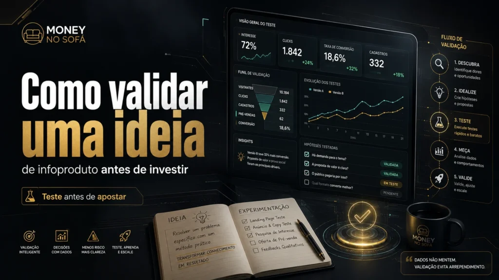 Como validar uma ideia de infoproduto antes de investir